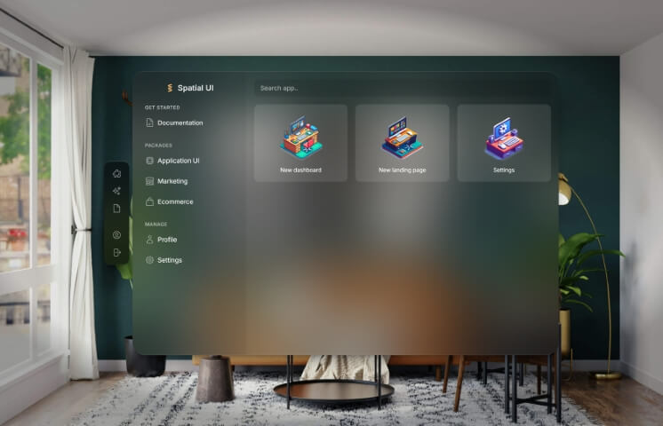 Featured image of Spatial UI Concept Tailwind CSS template