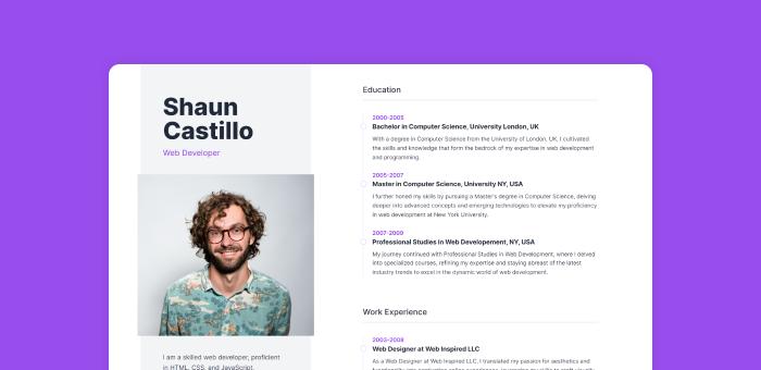 Featured image of Resume Alternate Tailwind CSS